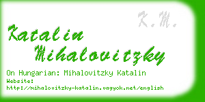 katalin mihalovitzky business card